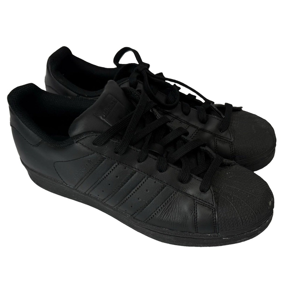 Adidas Superstar Foundation J  Core Black-Black B25724 Sneaker Size 7